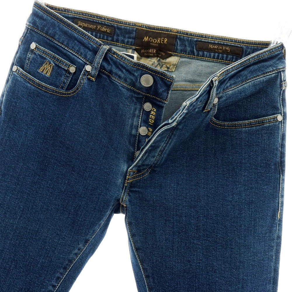 【新品】ムーレー MOORER jeans CREDI-DC107 ストレッチ コットン デニムパンツ ジーンズ ネイビー【サイズ34】【 状態ランクN 】【 メンズ 】