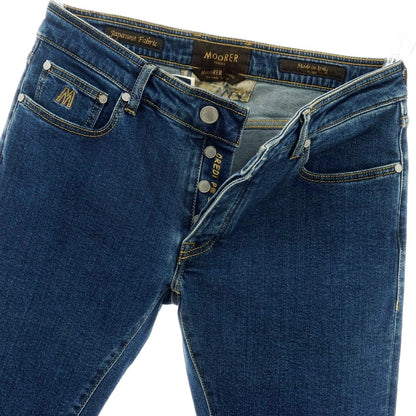 【新品】ムーレー MOORER jeans CREDI-DC107 ストレッチ コットン デニムパンツ ジーンズ ネイビー【サイズ34】【 状態ランクN 】【 メンズ 】