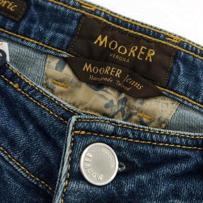 【新品】ムーレー MOORER jeans CREDI-DC107 ストレッチ コットン デニムパンツ ジーンズ ネイビー【サイズ34】【 状態ランクN 】【 メンズ 】