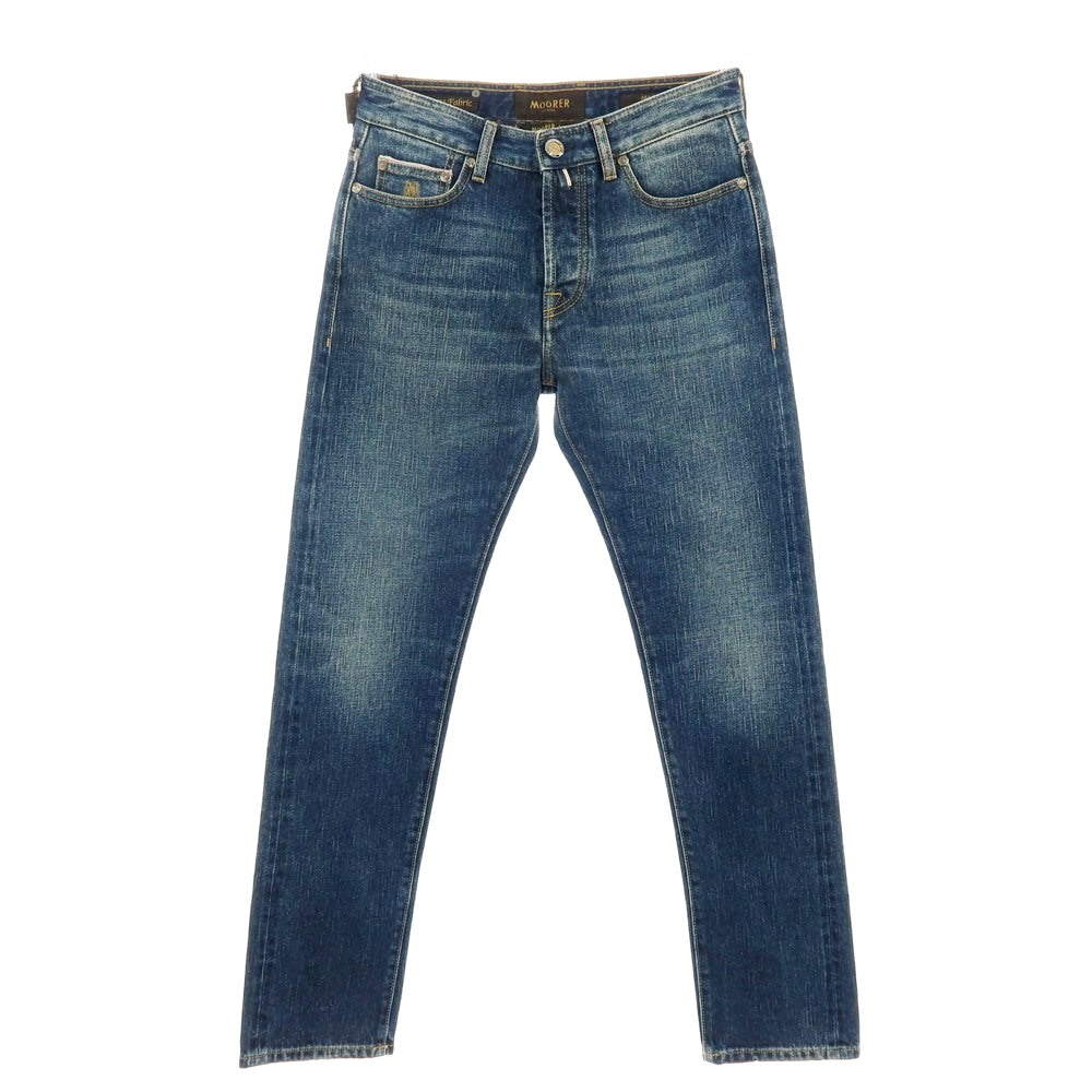 【新品アウトレット】ムーレー MOORER jeans PILON-DC104 ストレッチ コットン デニムパンツ ジーンズ ネイビー【サイズ30】【 状態ランクN- 】【 メンズ 】[BPD]
