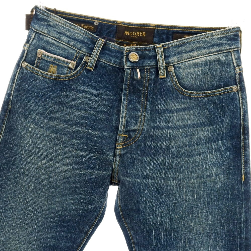 【新品アウトレット】ムーレー MOORER jeans PILON-DC104 ストレッチ コットン デニムパンツ ジーンズ ネイビー【サイズ30】【 状態ランクN- 】【 メンズ 】[BPD]