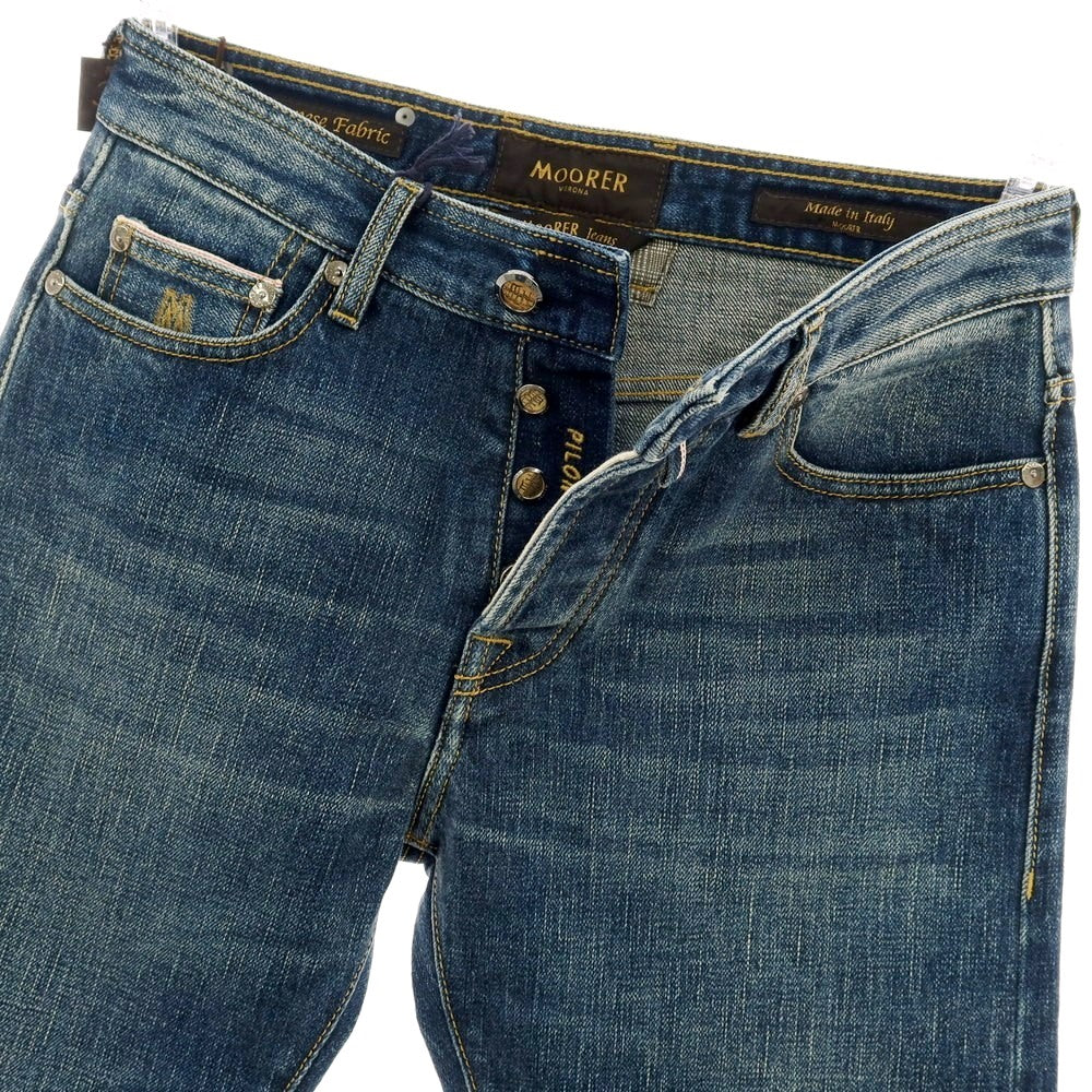 【新品アウトレット】ムーレー MOORER jeans PILON-DC104 ストレッチ コットン デニムパンツ ジーンズ ネイビー【サイズ30】【 状態ランクN- 】【 メンズ 】[BPD]