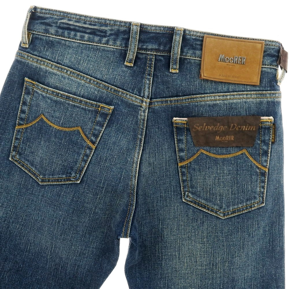 【新品アウトレット】ムーレー MOORER jeans PILON-DC104 ストレッチ コットン デニムパンツ ジーンズ ネイビー【サイズ30】【 状態ランクN- 】【 メンズ 】[BPD]