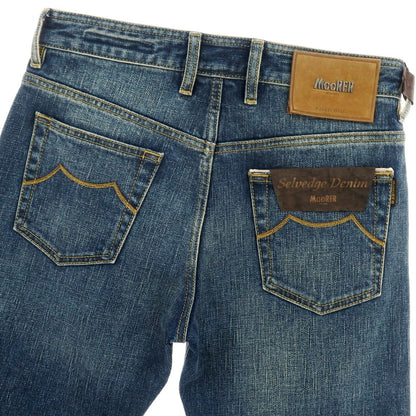 【新品アウトレット】ムーレー MOORER jeans PILON-DC104 ストレッチ コットン デニムパンツ ジーンズ ネイビー【サイズ30】【 状態ランクN- 】【 メンズ 】