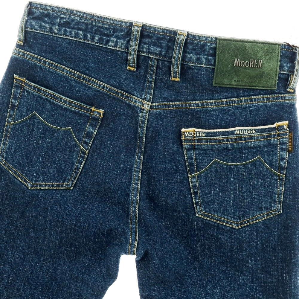 【新品】ムーレー MOORER jeans PILON-DC104 CP ストレッチ コットン デニムパンツ ジーンズ ネイビー【サイズ31】【 状態ランクN 】【 メンズ 】
