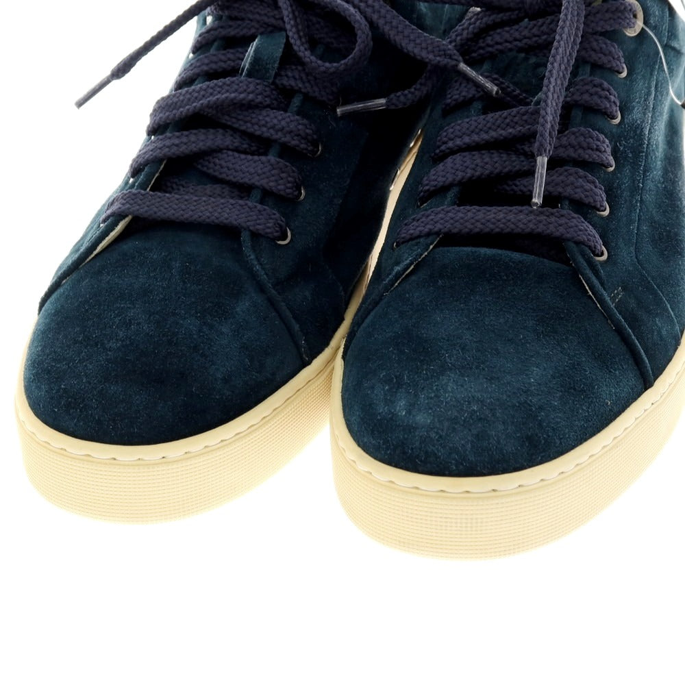 【新品アウトレット】ムーレー MOORER BOCCIONI P2 スエード スニーカー グリーンネイビー【サイズ42 1/2】【 状態ランクN- 】【 メンズ 】