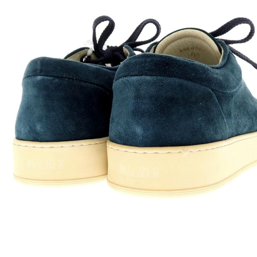 【新品アウトレット】ムーレー MOORER BOCCIONI P2 スエード スニーカー グリーンネイビー【サイズ42 1/2】【 状態ランクN- 】【 メンズ 】