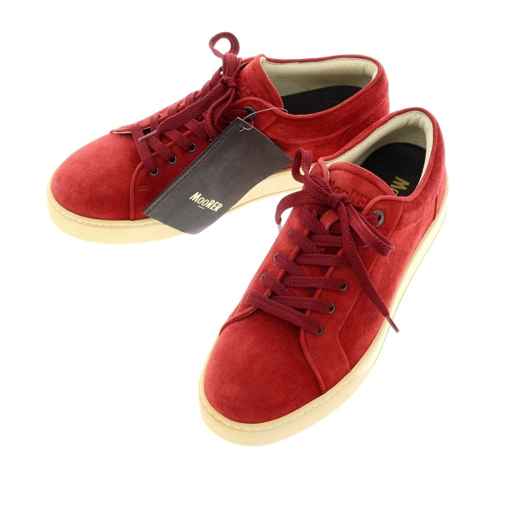 【新品アウトレット】ムーレー MOORER BOCCIONI P2 スエード スニーカー レッド【サイズ41 1/2】【 状態ランクN- 】【 メンズ 】