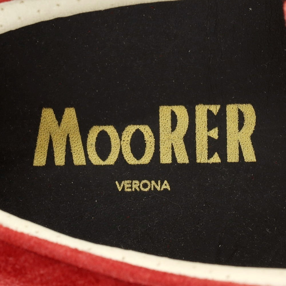 【新品アウトレット】ムーレー MOORER BOCCIONI P2 スエード スニーカー レッド【サイズ41 1/2】【 状態ランクN- 】【 メンズ 】