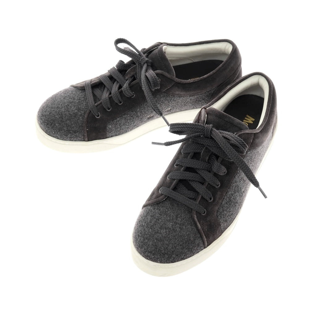 【新品アウトレット】ムーレー MOORER BOCCIONI P5 ウール スエード スニーカー グレー系【サイズ41 1/2】【 状態ランクN- 】【 メンズ 】