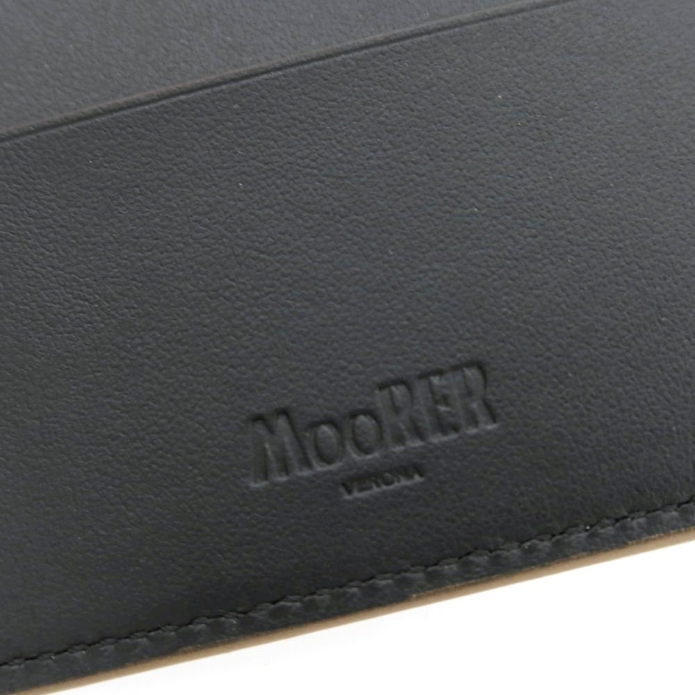 【新品】ムーレー MOORER レザー 二つ折り財布 ブラック【 状態ランクN 】【 メンズ 】