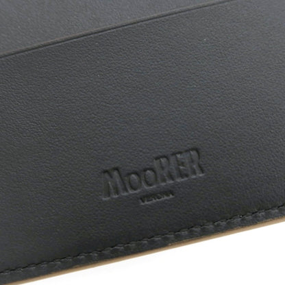 【新品】ムーレー MOORER レザー 二つ折り財布 ブラック【 状態ランクN 】【 メンズ 】