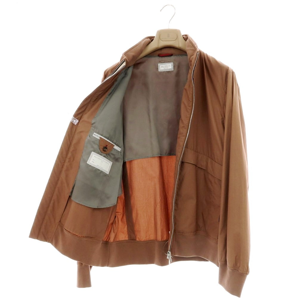 【新品】ブルネロクチネリ Brunello Cucinelli ナイロン スイングトップ ブラウン【サイズ52】【 状態ランクN 】【 メンズ 】[EPD]