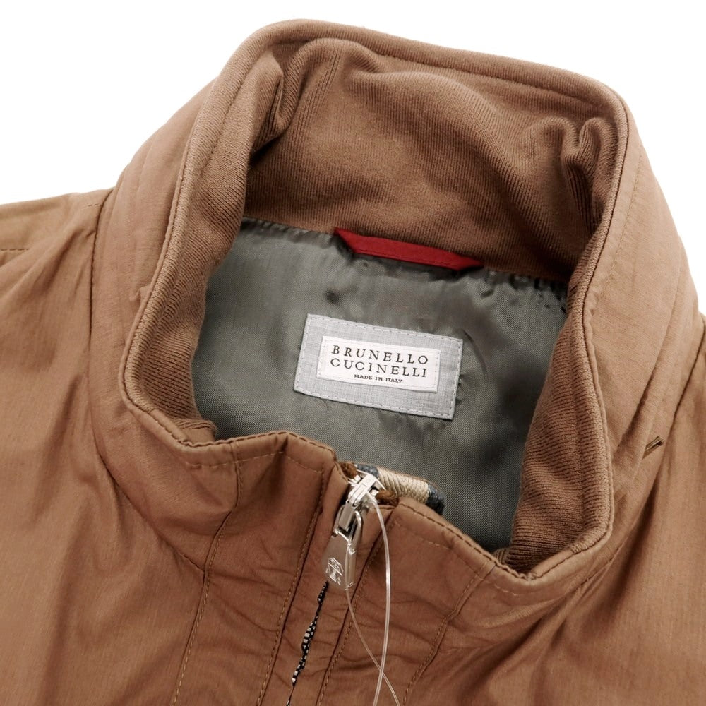 【新品】ブルネロクチネリ Brunello Cucinelli ナイロン スイングトップ ブラウン【サイズ52】【 状態ランクN 】【 メンズ 】[EPD]