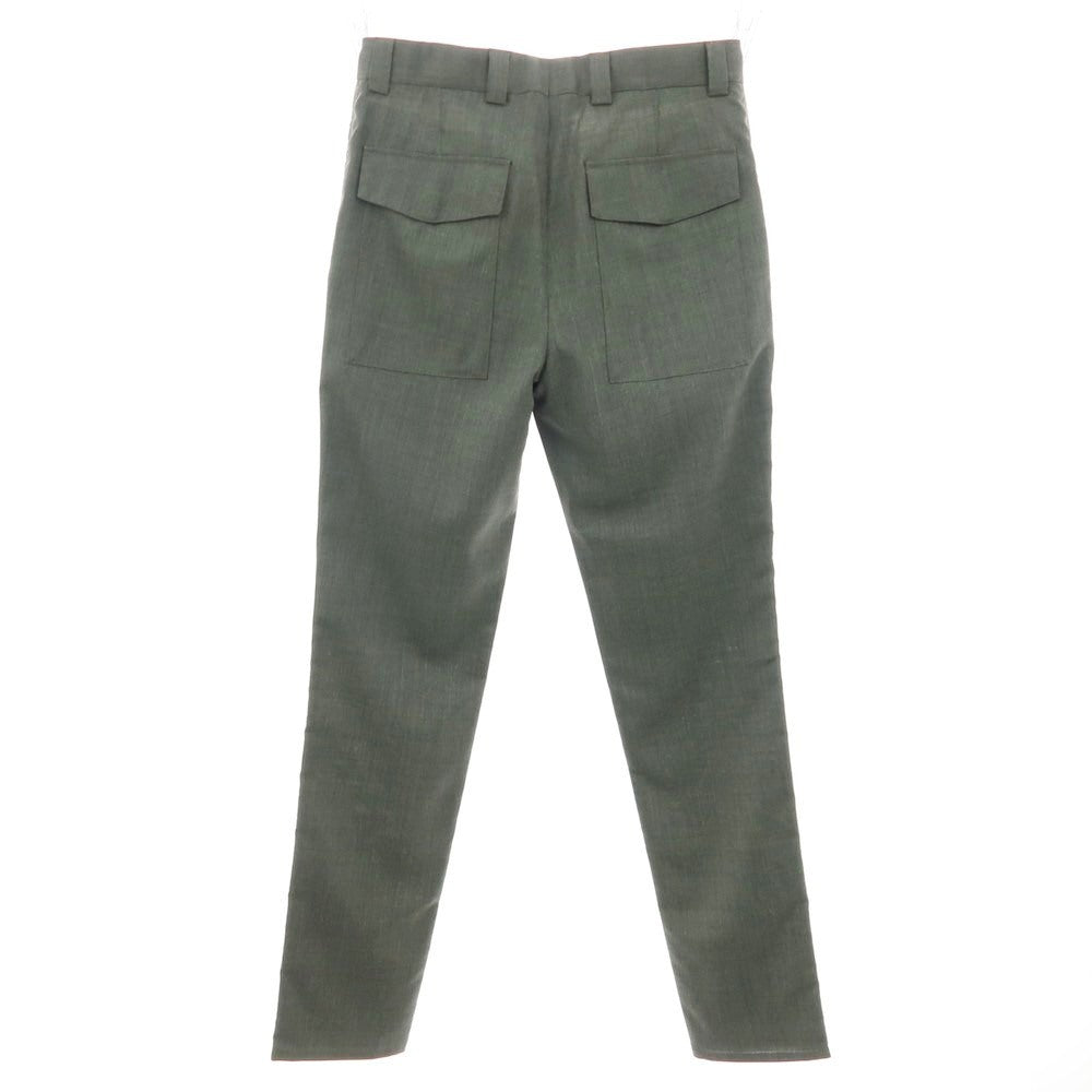 【新品】ブルネロクチネリ Brunello Cucinelli ウール カジュアルスラックスパンツ グレイッシュオリーブ【 サイズ46 】【 状態ランクN 】【 メンズ 】 [CPD]
