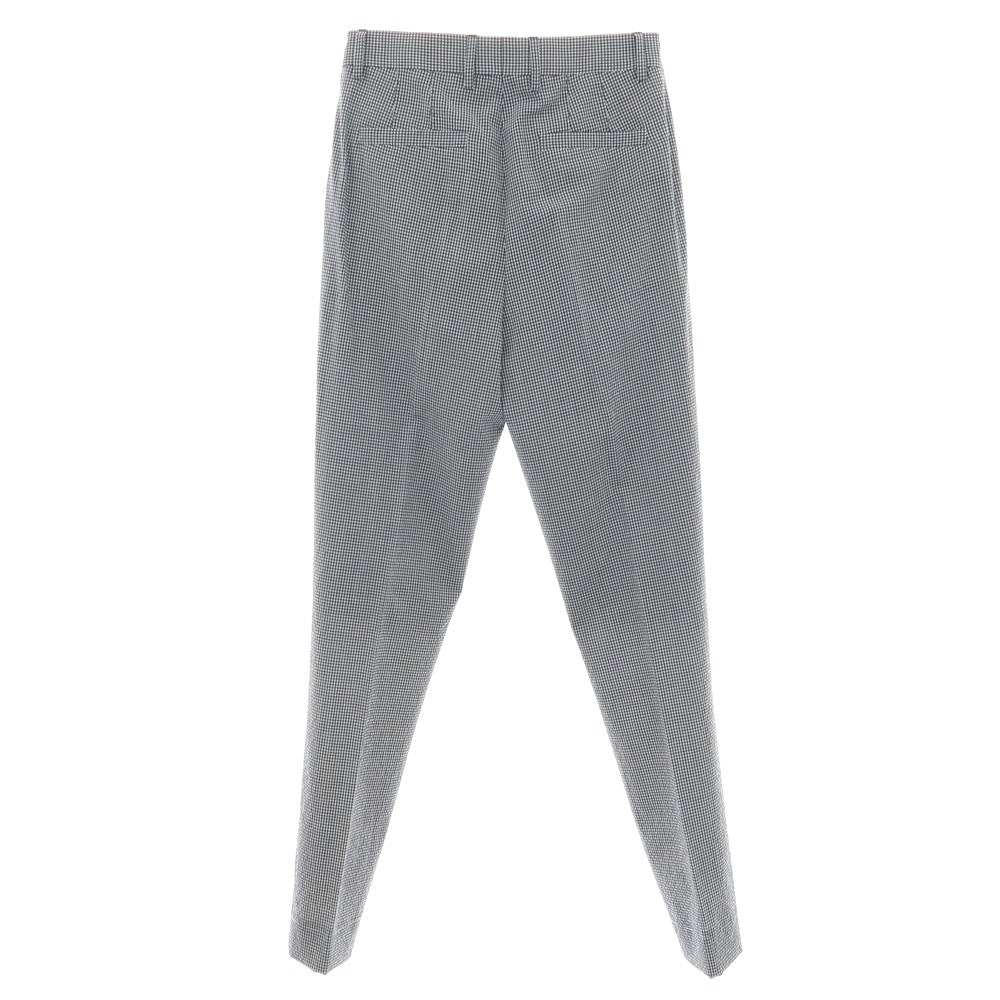 【新品】ブルネロクチネリ Brunello Cucinelli ストレッチ ウール ギンガムチェック カジュアルスラックスパンツ ネイビーxホワイト【サイズ44】【 状態ランクN 】【 メンズ 】[CPD]