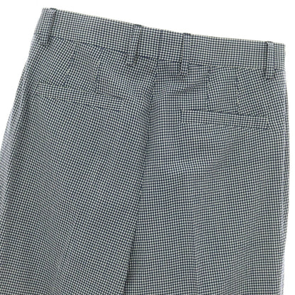 【新品】ブルネロクチネリ Brunello Cucinelli ストレッチ ウール ギンガムチェック カジュアルスラックスパンツ ネイビーxホワイト【サイズ44】【 状態ランクN 】【 メンズ 】