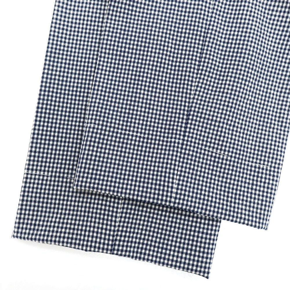 【新品】ブルネロクチネリ Brunello Cucinelli ストレッチ ウール ギンガムチェック カジュアルスラックスパンツ ネイビーxホワイト【サイズ44】【 状態ランクN 】【 メンズ 】