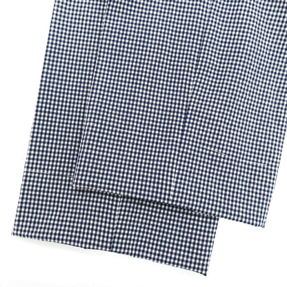 【新品】ブルネロクチネリ Brunello Cucinelli ストレッチ ウール ギンガムチェック カジュアルスラックスパンツ ネイビーxホワイト【サイズ44】【 状態ランクN 】【 メンズ 】