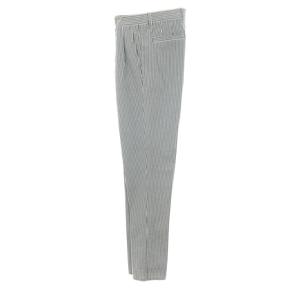【新品】ブルネロクチネリ Brunello Cucinelli ストレッチ コットン ストライプ カジュアルスラックスパンツ ネイビーxホワイト【サイズ46】【 状態ランクN 】【 メンズ 】