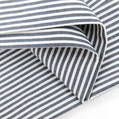 【新品】ブルネロクチネリ Brunello Cucinelli ストレッチ コットン ストライプ カジュアルスラックスパンツ ネイビーxホワイト【サイズ46】【 状態ランクN 】【 メンズ 】