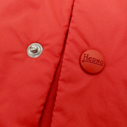 【新品】ヘルノ Herno ナイロン スタンドカラー ダウンベスト ブルゾン レッド【 46 】【 状態ランクN 】【 メンズ 】