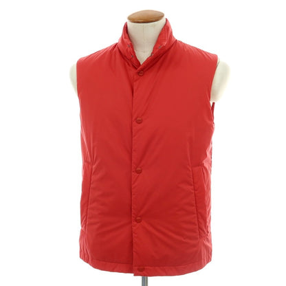【新品】ヘルノ Herno ナイロン スタンドカラー ダウンベスト ブルゾン レッド【 48 】【 状態ランクN 】【 メンズ 】