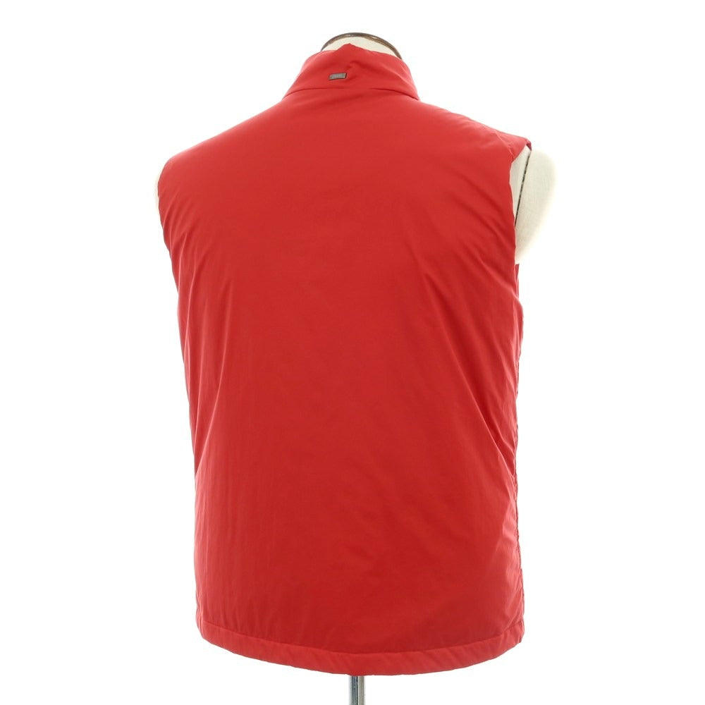 【新品】ヘルノ Herno ナイロン スタンドカラー ダウンベスト ブルゾン レッド【 50 】【 状態ランクN 】【 メンズ 】