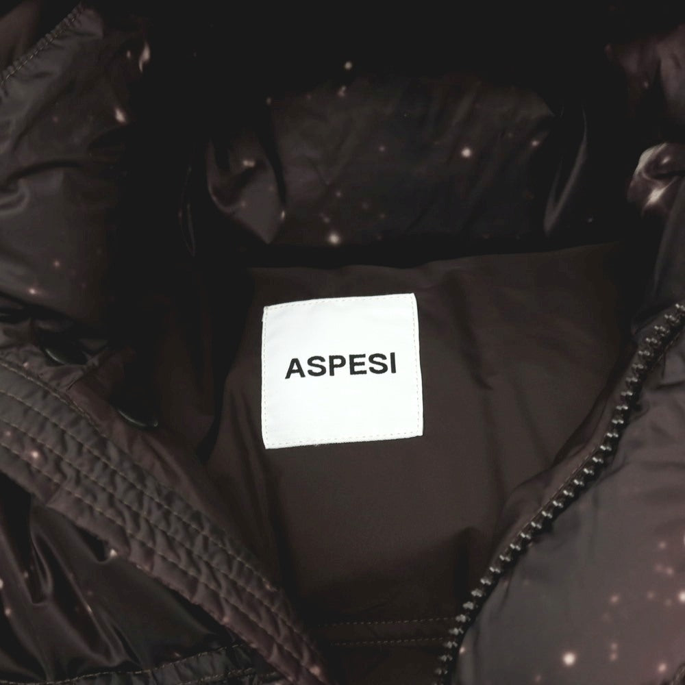 【新品アウトレット】アスペジ ASPESI ポリエステル フーデッド ダウンジャケット ブラック【 サイズL 】【 状態ランクN- 】【 メンズ 】 [APD]