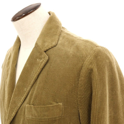 【新品】アスペジ ASPESI コットン 中太畝コーデュロイ 3B カジュアルジャケット カーキベージュ【 L 】【 状態ランクN 】【 メンズ 】