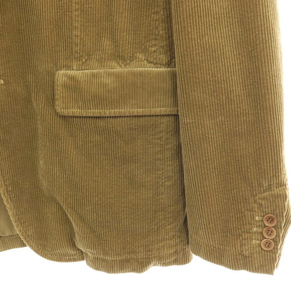 【新品】アスペジ ASPESI コットン 中太畝コーデュロイ 3B カジュアルジャケット カーキベージュ【 L 】【 状態ランクN 】【 メンズ 】