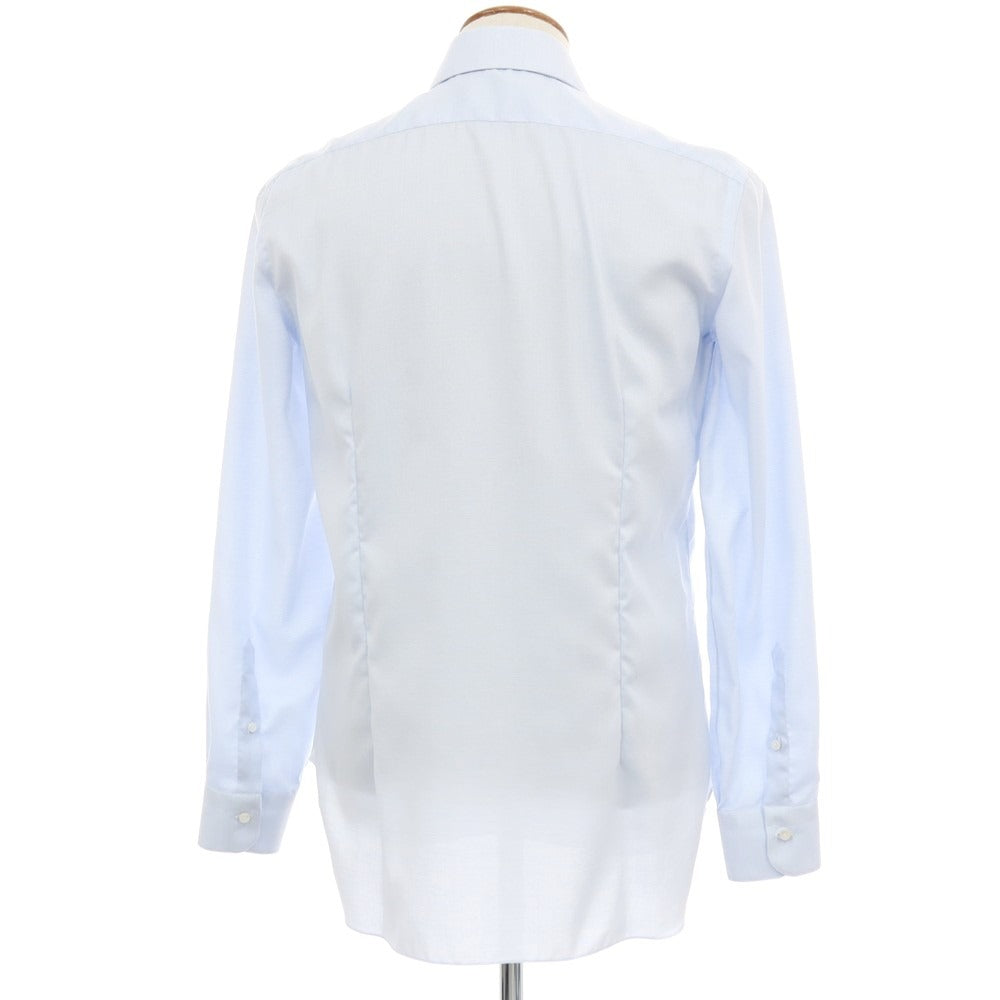 【新品】バルバ BARBA コットン レギュラーカラー ドレスシャツ ライトブルーxホワイト【 39 】【 状態ランクN 】【 メンズ 】