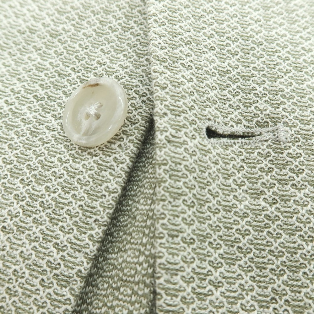 【新品】バルバ BARBA DYNAMIC コットンリネン ジャージー 2B カジュアルジャケット グリーン系【 50 】【 状態ランクN 】【 メンズ 】