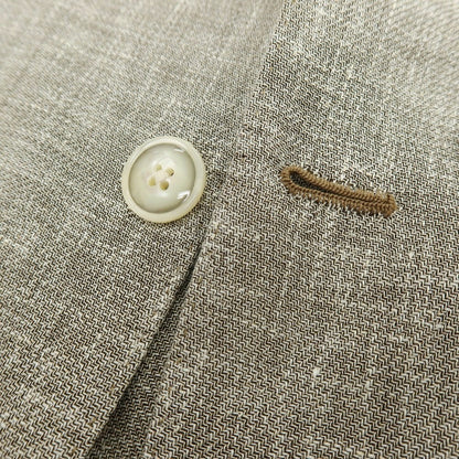 【新品】バルバ BARBA リネンウールシルク 3B カジュアルジャケット グレージュ【 52 】【 状態ランクN 】【 メンズ 】