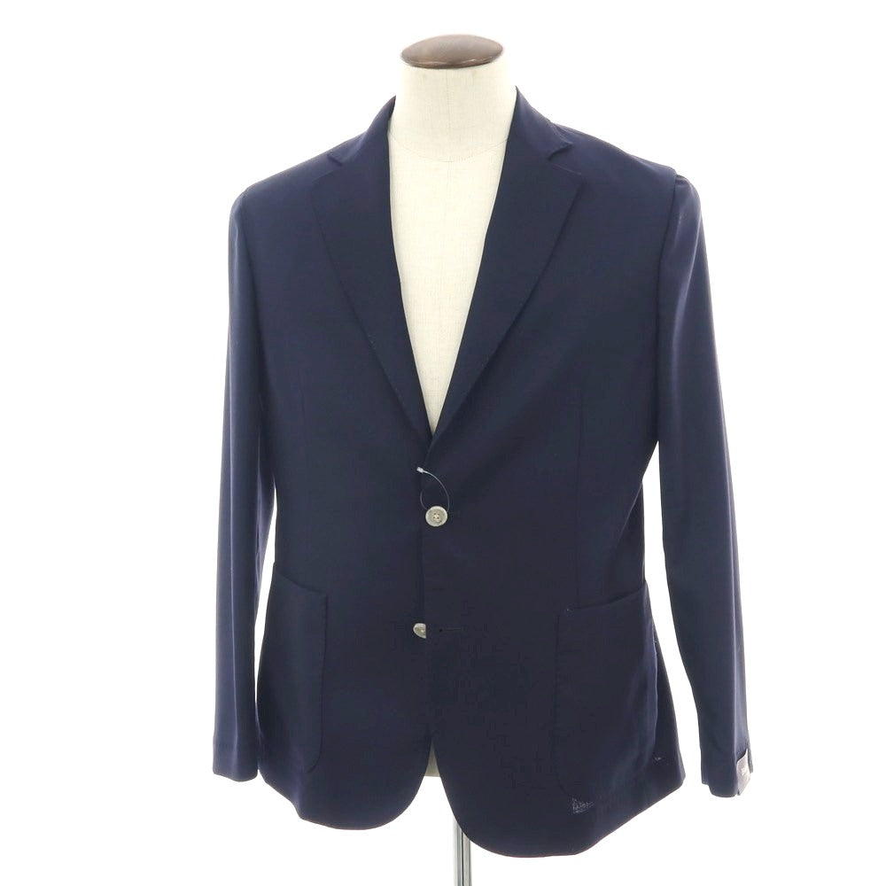 【新品】バルバ BARBA ウール 2B テーラードジャケット ネイビー【 52 】【 状態ランクN 】【 メンズ 】