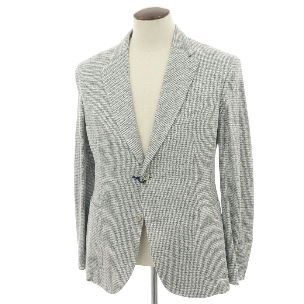 【新品アウトレット】バルバ BARBA DYNAMIC コットンリネン ジャージー 2B カジュアルジャケット グレー系【 52 】【 状態ランクN- 】【 メンズ 】