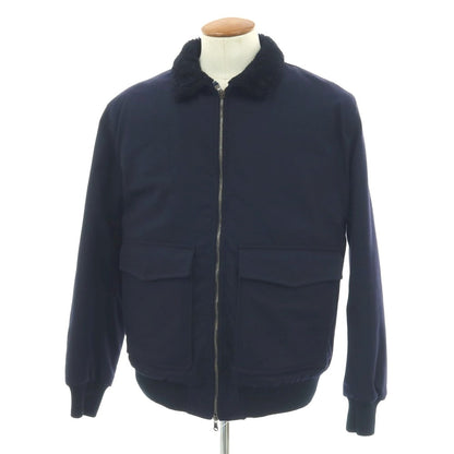 【新品】バルバ BARBA ウール ダブルジップ 中綿ブルゾン ネイビー【 48 】【 状態ランクN 】【 メンズ 】