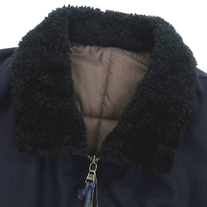 【新品】バルバ BARBA ウール ダブルジップ 中綿ブルゾン ネイビー【 48 】【 状態ランクN 】【 メンズ 】