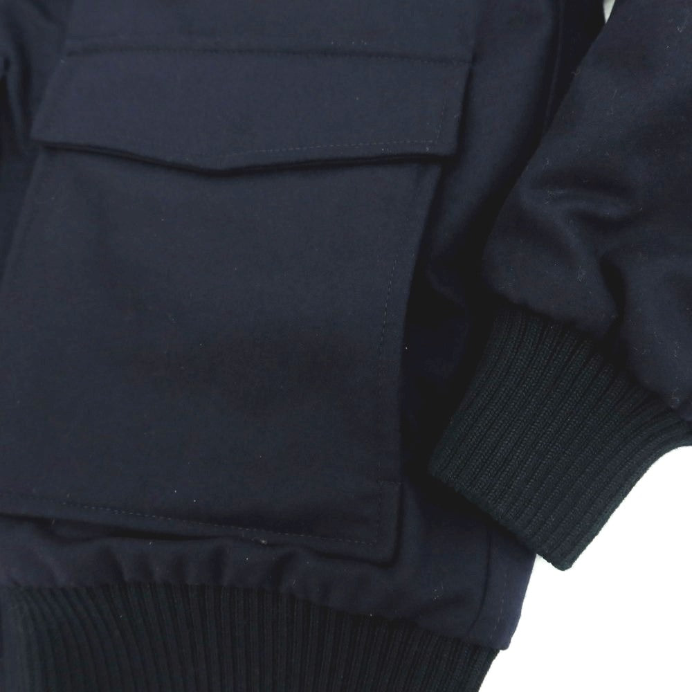 【新品】バルバ BARBA ウール ダブルジップ 中綿ブルゾン ネイビー【 48 】【 状態ランクN 】【 メンズ 】