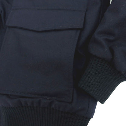 【新品】バルバ BARBA ウール ダブルジップ 中綿ブルゾン ネイビー【 48 】【 状態ランクN 】【 メンズ 】