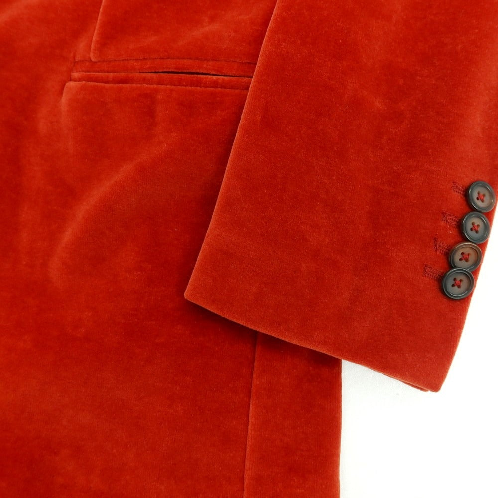 【新品】チルコロ1901 CIRCOLO 1901 コットンポリエステル ジャージー ベロア 2B カジュアルジャケット レッド系【 48 】【 状態ランクN 】【 メンズ 】
