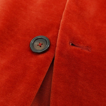 【新品】チルコロ1901 CIRCOLO 1901 コットンポリエステル ジャージー ベロア 2B カジュアルジャケット レッド系【 48 】【 状態ランクN 】【 メンズ 】