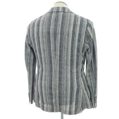 【新品】チルコロ1901 CIRCOLO 1901 コットン ジャージー ストライプ プリント 2B カジュアルジャケット グレー系【 50 】【 状態ランクN 】【 メンズ 】