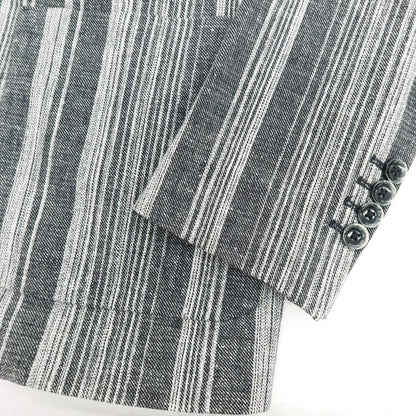 【新品】チルコロ1901 CIRCOLO 1901 コットン ジャージー ストライプ プリント 2B カジュアルジャケット グレー系【 50 】【 状態ランクN 】【 メンズ 】