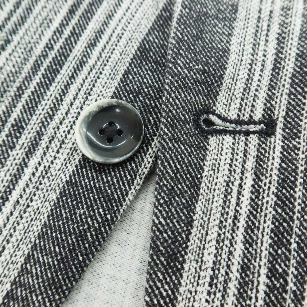 【新品】チルコロ1901 CIRCOLO 1901 コットン ジャージー ストライプ プリント 2B カジュアルジャケット グレー系【 50 】【 状態ランクN 】【 メンズ 】