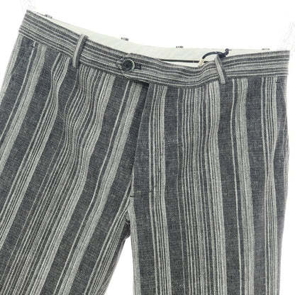 【新品】チルコロ1901 CIRCOLO 1901 コットン ジャージー ストライプ プリント カジュアルスラックスパンツ グレー系【 46 】【 状態ランクN 】【 メンズ 】