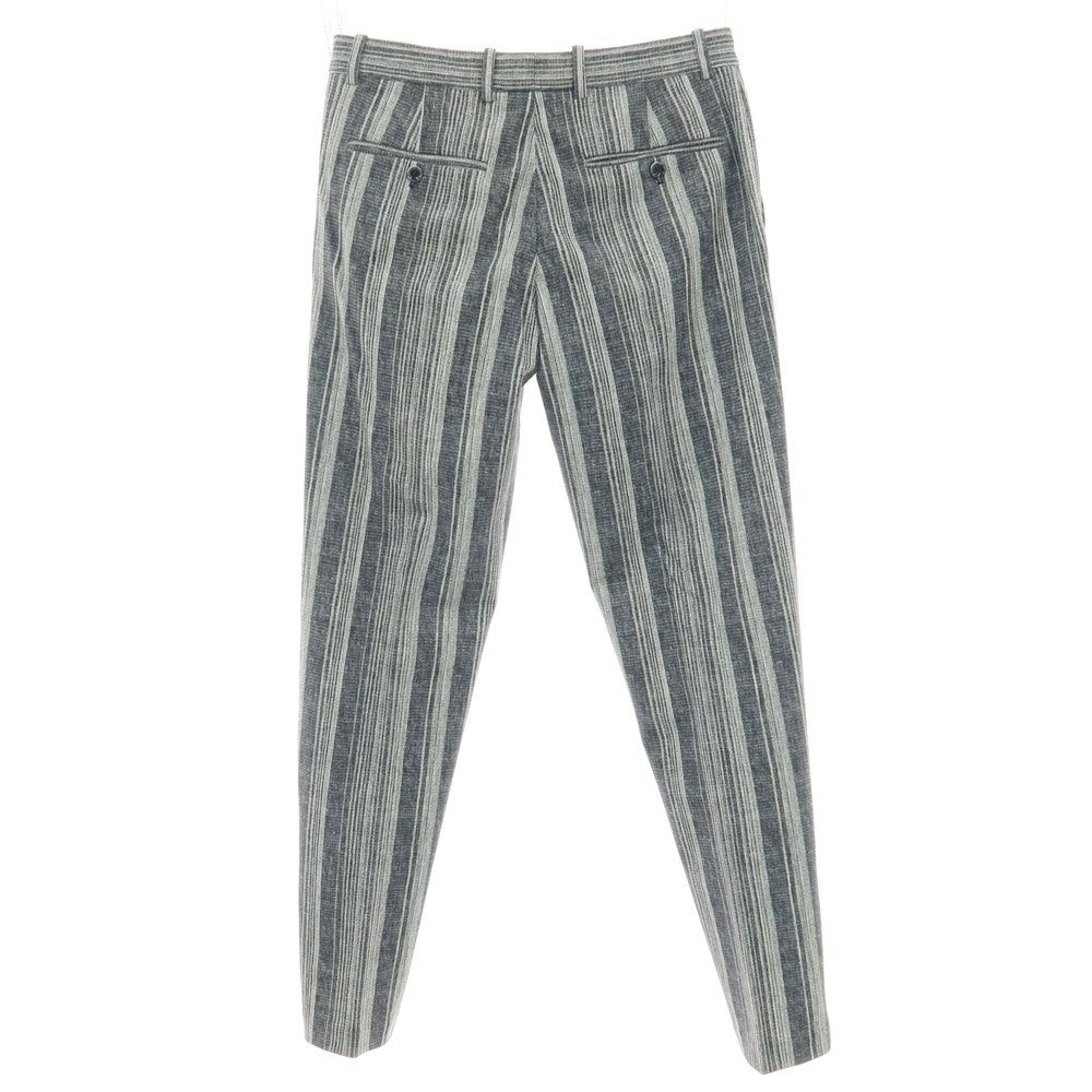 【新品】チルコロ1901 CIRCOLO 1901 コットン ジャージー ストライプ プリント カジュアルスラックスパンツ グレー系【 46 】【 状態ランクN 】【 メンズ 】