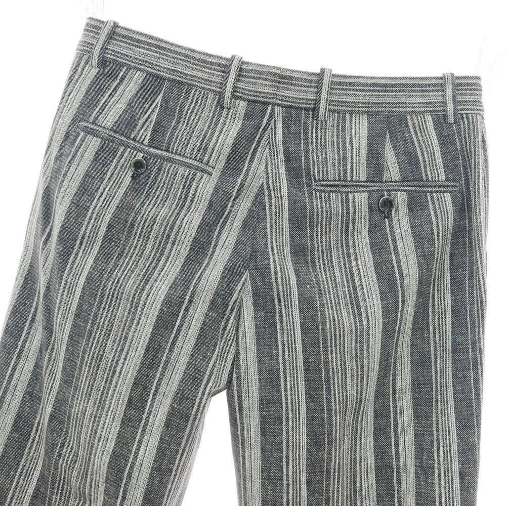 【新品】チルコロ1901 CIRCOLO 1901 コットン ジャージー ストライプ プリント カジュアルスラックスパンツ グレー系【 46 】【 状態ランクN 】【 メンズ 】