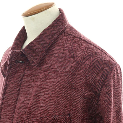 【新品】ジャンネット giannetto アクリルコットン ヘリンボーン カバーオール ワイン【 48 】【 状態ランクN 】【 メンズ 】