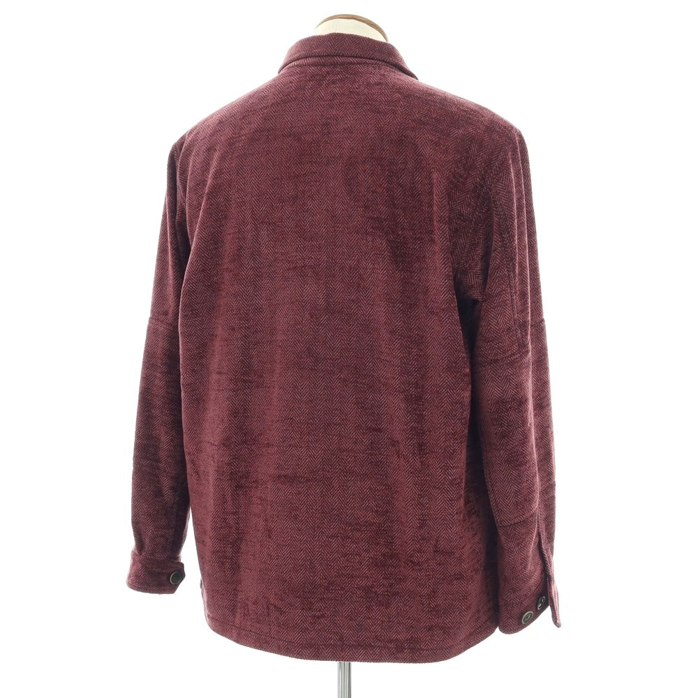 【新品】ジャンネット giannetto アクリルコットン ヘリンボーン カバーオール ワイン【 48 】【 状態ランクN 】【 メンズ 】